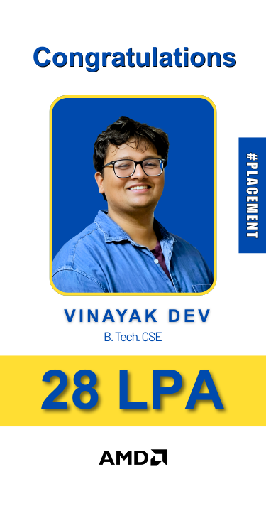 Congratulations VINAYAK DEV